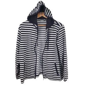 Chico's Spa Striped Terry Cloth Hooded Jacket. XL/Chico's 3. #224